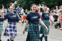 Marching in the parade
